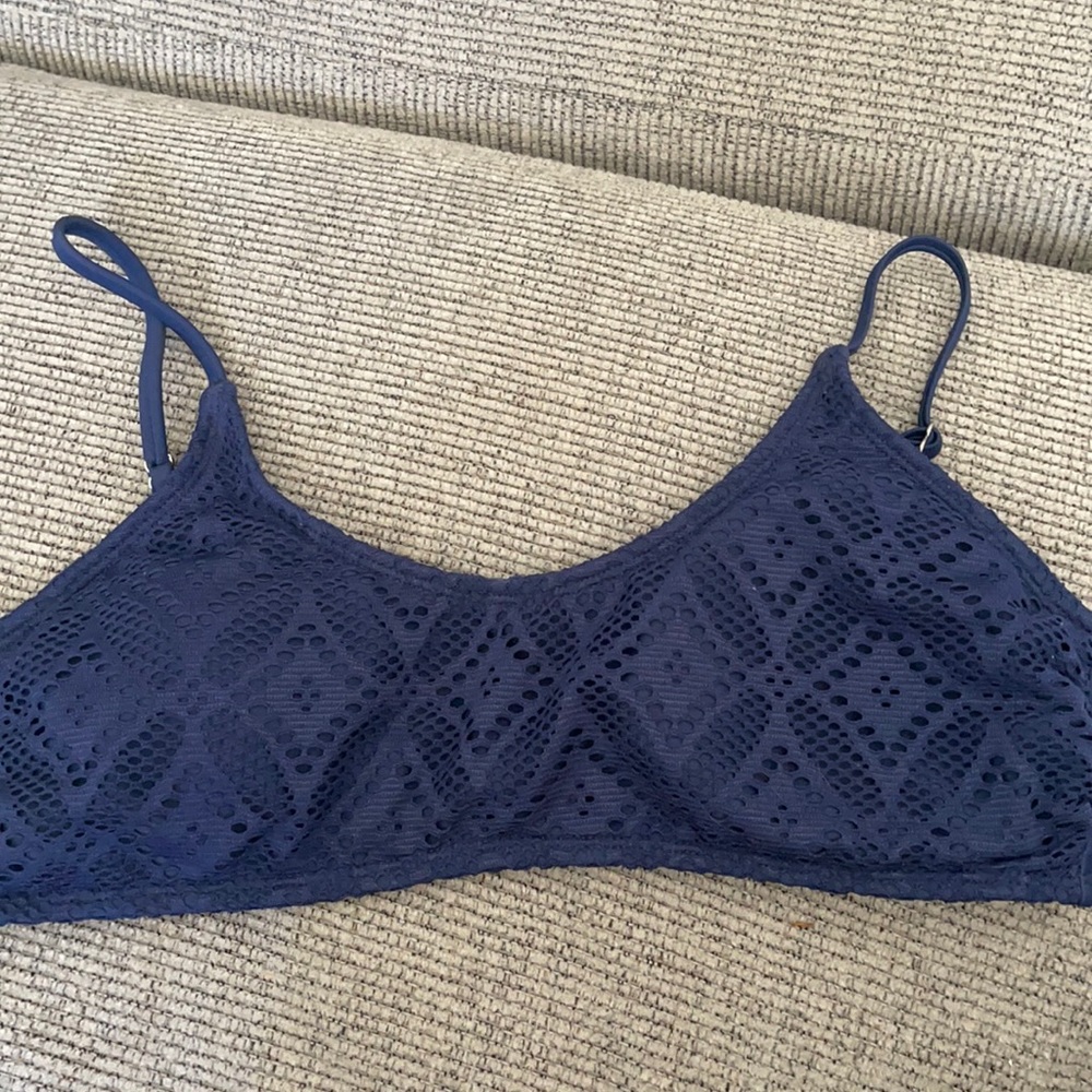 Blue bikini top